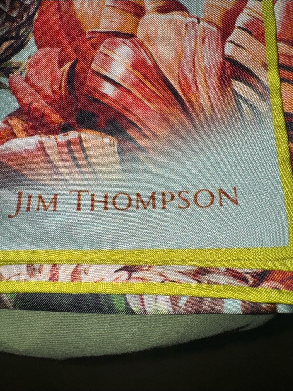 Jim Thompson Floral Silk Scarf NWT - Picture 8 of 11